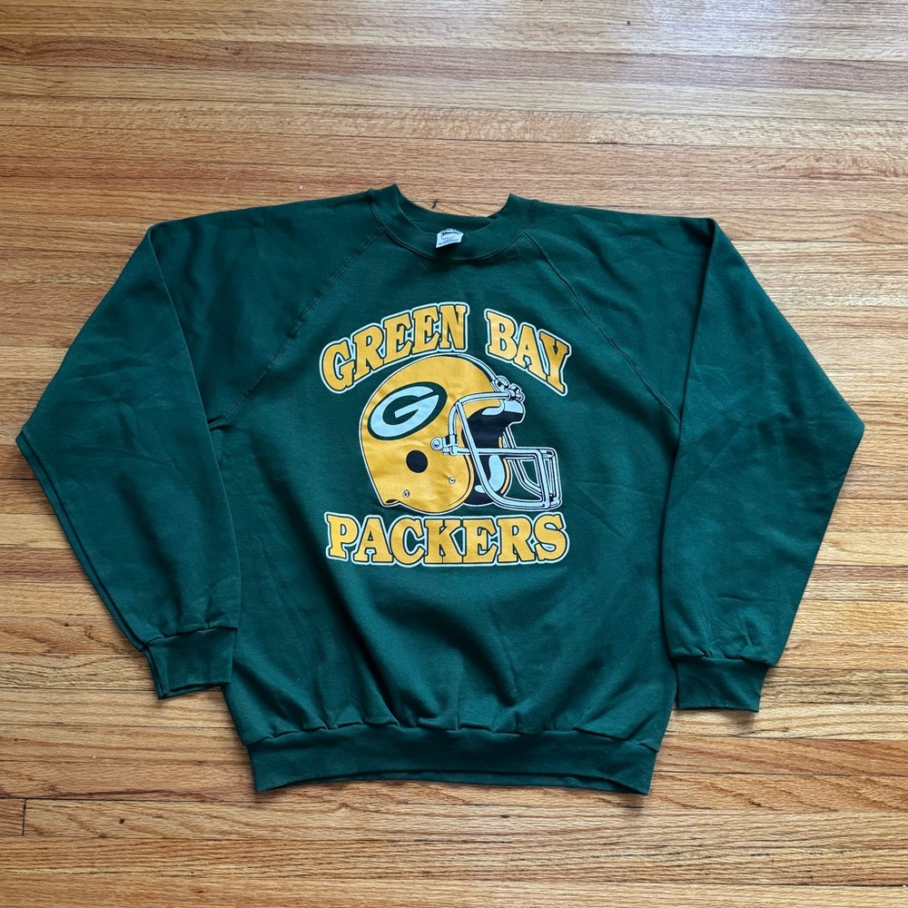 Vintage 1980s Green Bay Packers Crewneck / Large / Trench